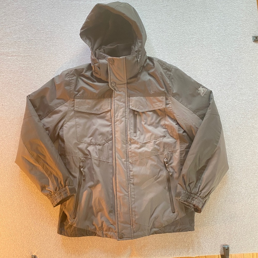 Zeroxposur 3-in-1 Systems Jacket Mens Medium Grey Black ThermoCloud Hooded Coat